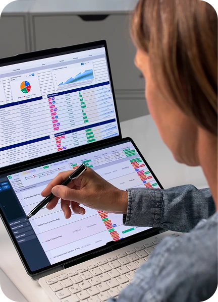 Revenue intelligence dashboard tracking A/R, denial trends and collections KPIs