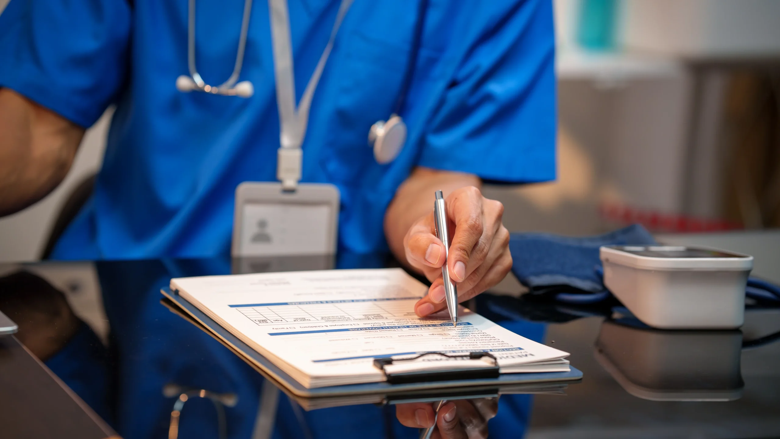 Medical billing specialist processing claims to prevent delayed payments