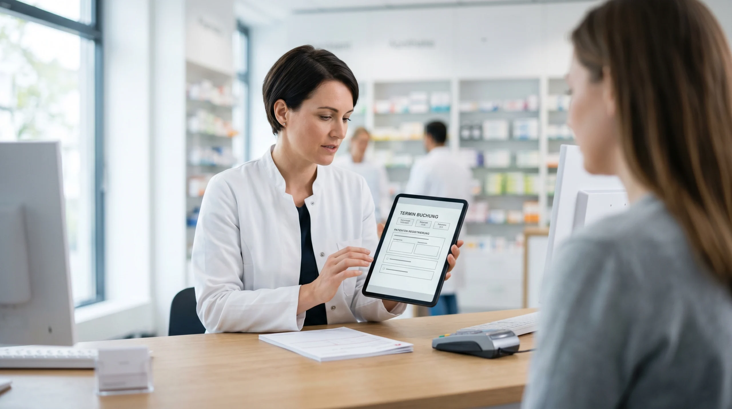 Healthcare practice leader in an RCM consultation
