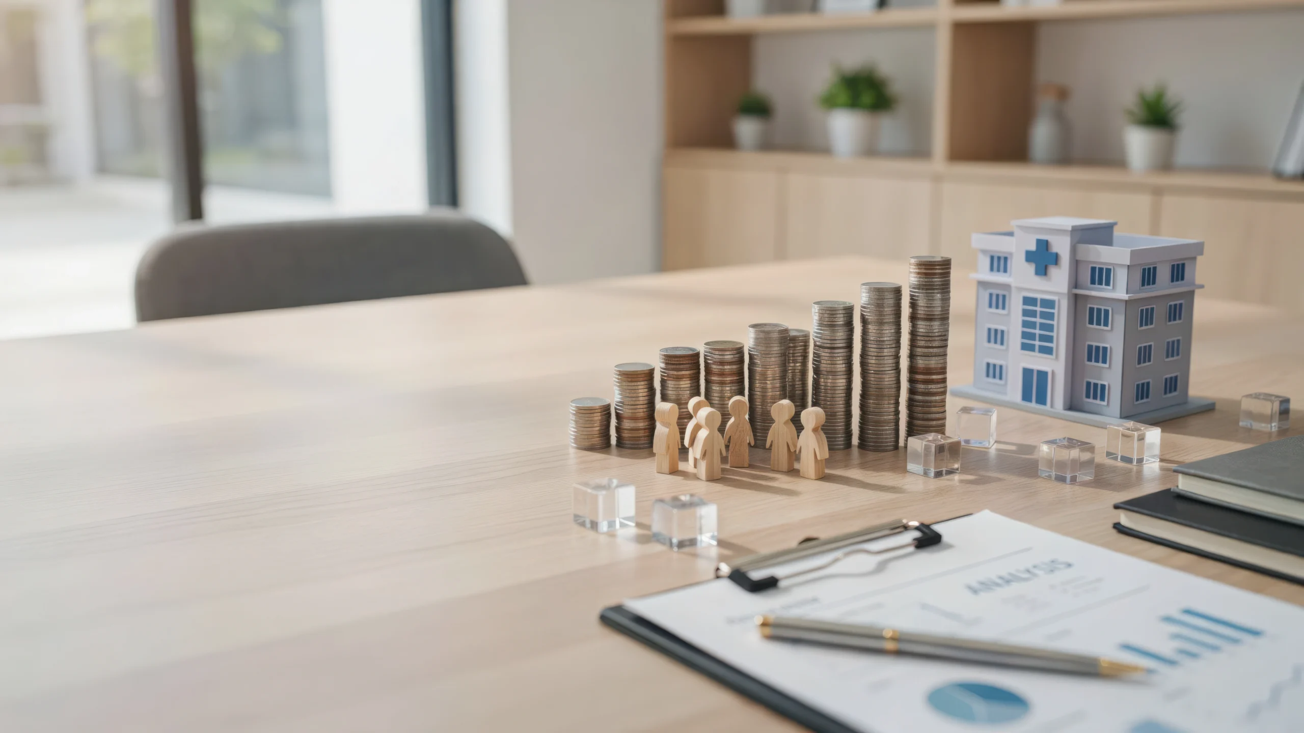 Practice manager reviewing financial performance of a medical practice