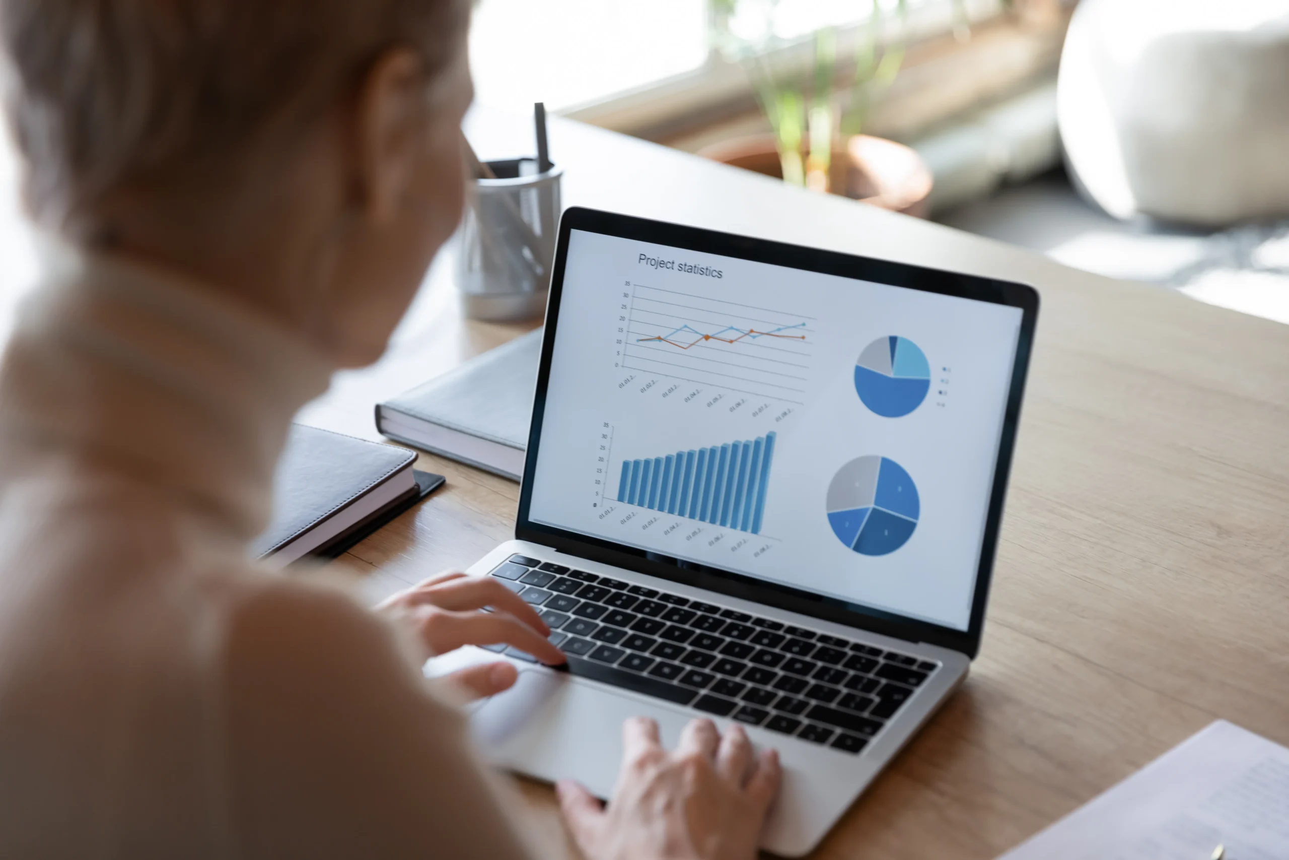 Revenue cycle analytics dashboard showing claims, collections and A/R data